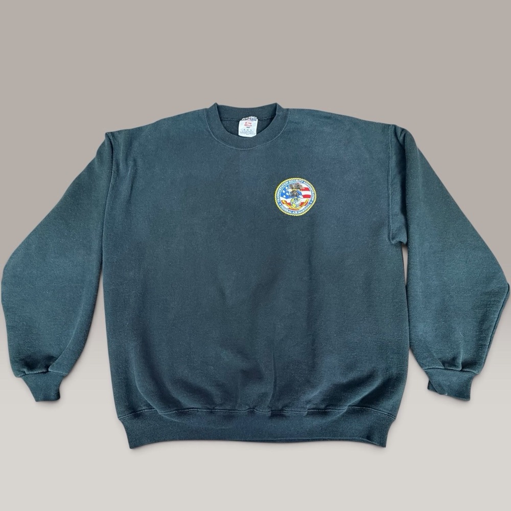 Vintage Federal Air Marshal TSA Sweatshirt XL Jerzees Security Black